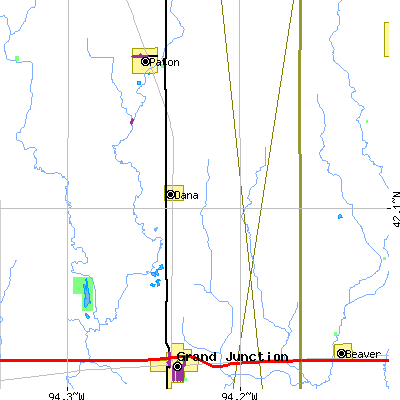 Zip code 50064 close-up map