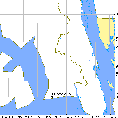 Zip code 99826 close-up map