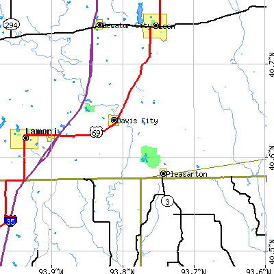 Zip code 50065 close-up map