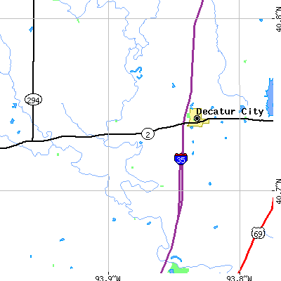 Zip code 50067 close-up map
