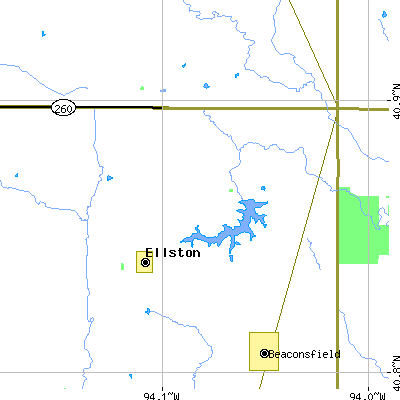Zip code 50074 close-up map