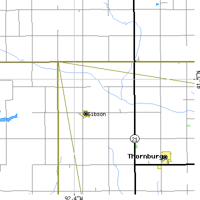 Zip code 50104 close-up map