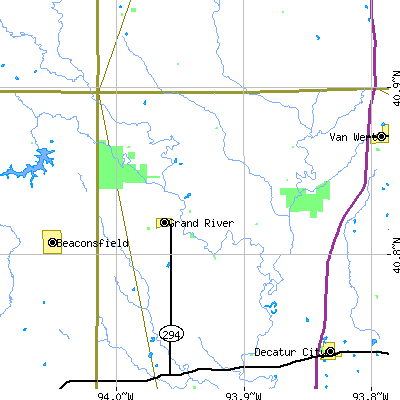 Zip code 50108 close-up map