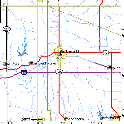 Zip code 50112 close-up map