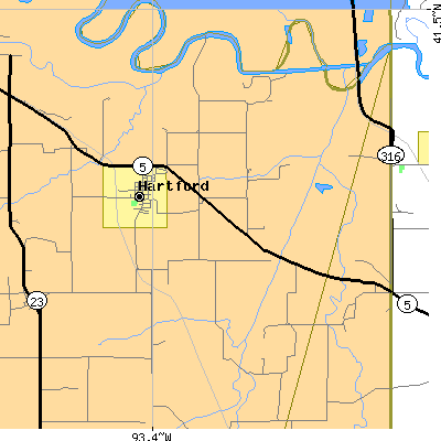 Zip code 50118 close-up map