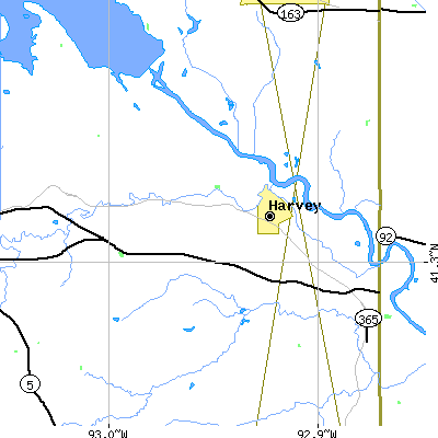 Zip code 50119 close-up map