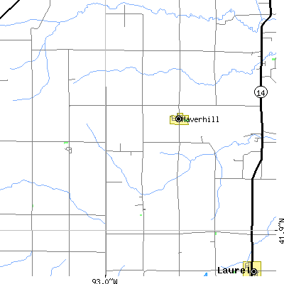 Zip code 50120 close-up map
