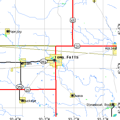 Zip code 50126 close-up map