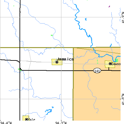 Zip code 50128 close-up map
