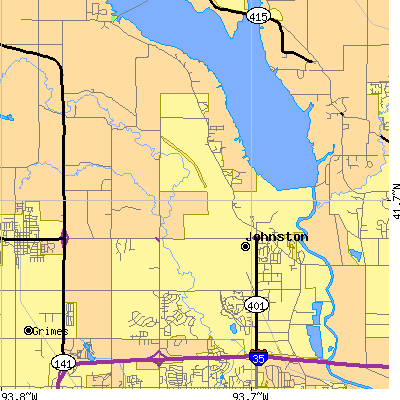 Zip code 50131 close-up map
