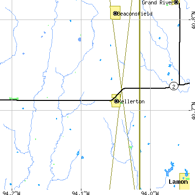 Zip code 50133 close-up map
