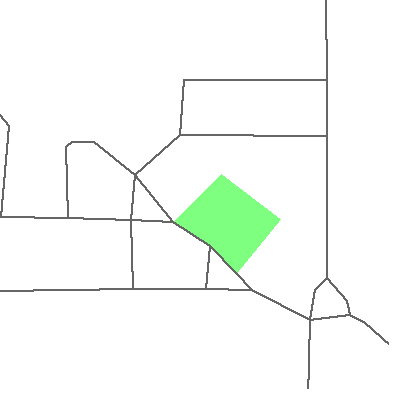 Zip code 50137 close-up map