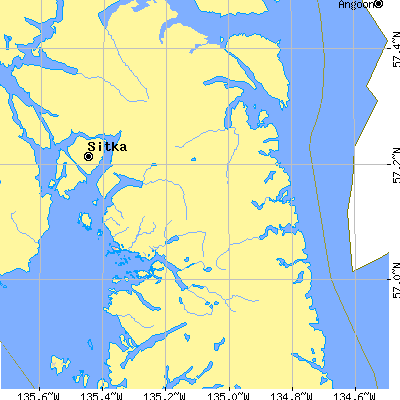 Zip code 99835 close-up map