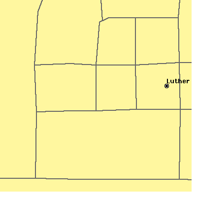 Zip code 50152 close-up map