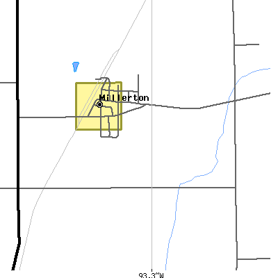 Zip code 50165 close-up map