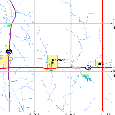 Zip code 50201 close-up map