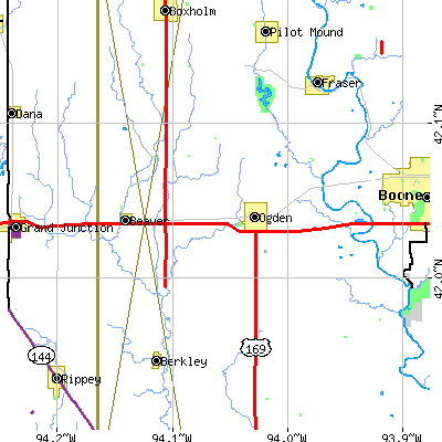 Zip code 50212 close-up map