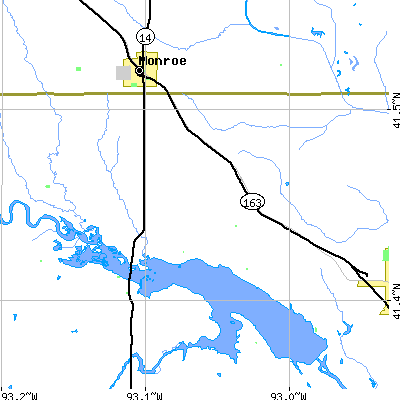 Zip code 50214 close-up map