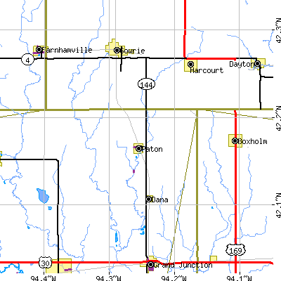 Zip code 50217 close-up map