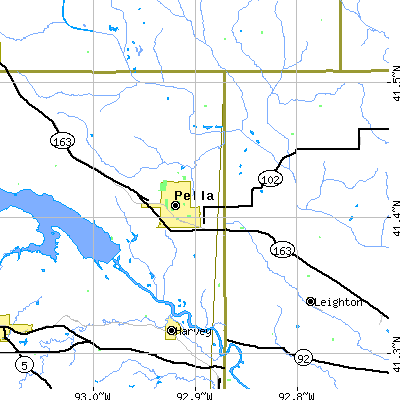 Zip code 50219 close-up map