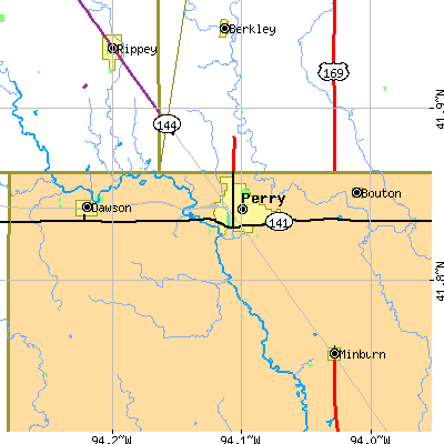 Zip code 50220 close-up map