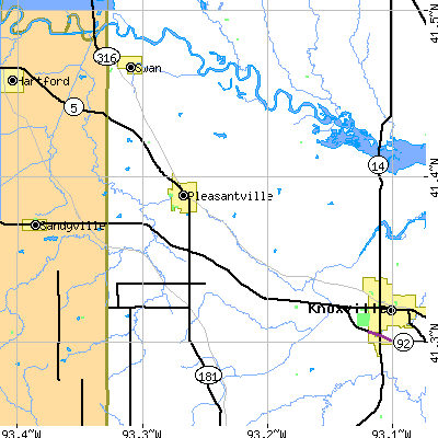 Zip code 50225 close-up map