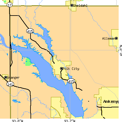 Zip code 50226 close-up map
