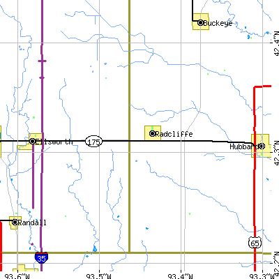 Zip code 50230 close-up map