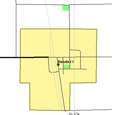 Zip code 50231 close-up map