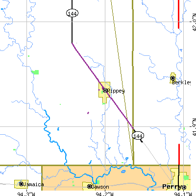 Zip code 50235 close-up map