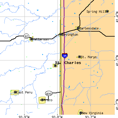 Zip code 50240 close-up map