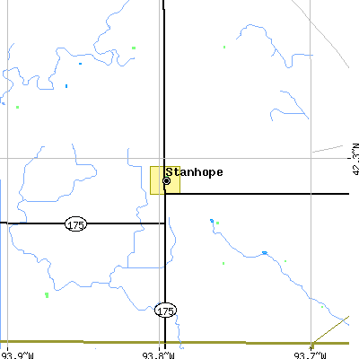 Zip code 50246 close-up map