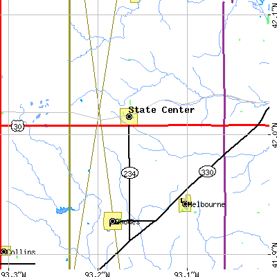 Zip code 50247 close-up map