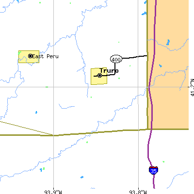 Zip code 50257 close-up map
