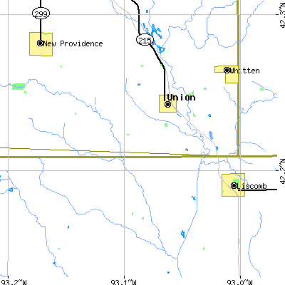 Zip code 50258 close-up map