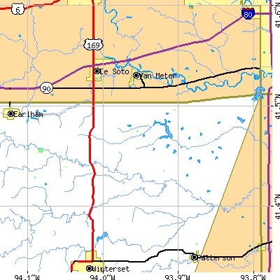 Zip code 50261 close-up map
