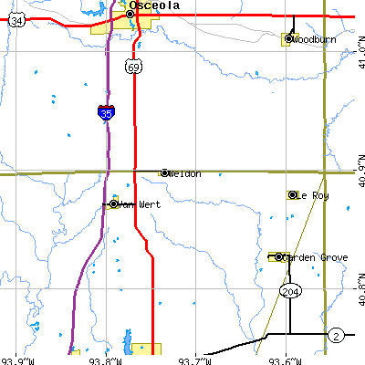 Zip code 50264 close-up map