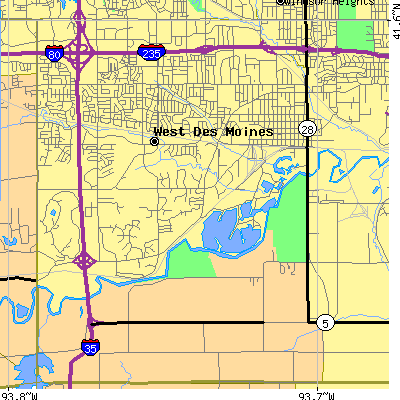 Zip code 50265 close-up map