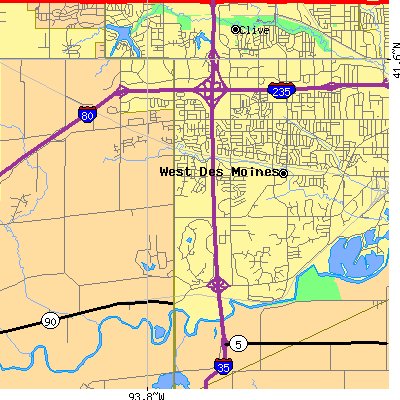 Zip code 50266 close-up map