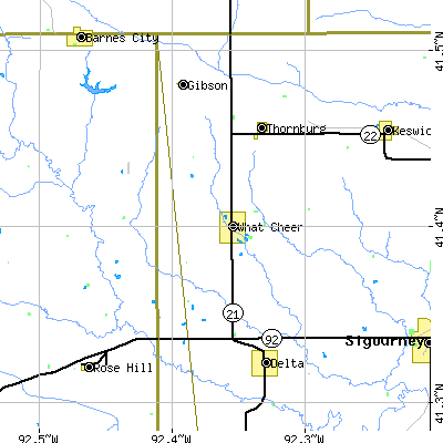Zip code 50268 close-up map