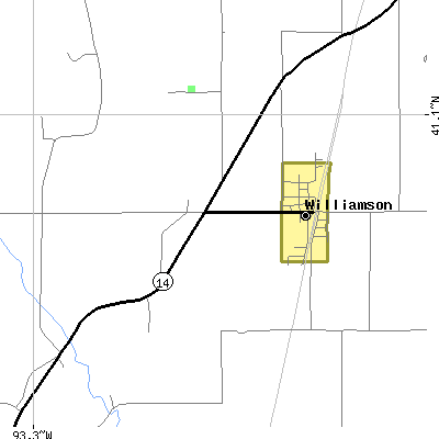 Zip code 50272 close-up map