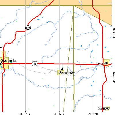 Zip code 50275 close-up map