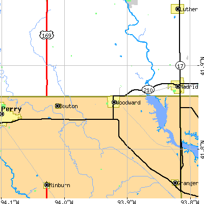 Zip code 50276 close-up map