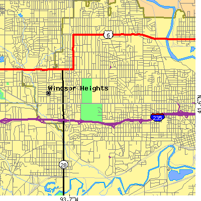 Zip code 50311 close-up map