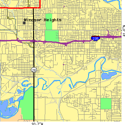 Zip code 50312 close-up map