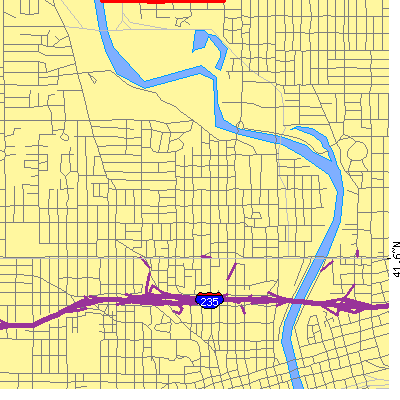 Zip code 50314 close-up map