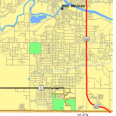 Zip code 50315 close-up map
