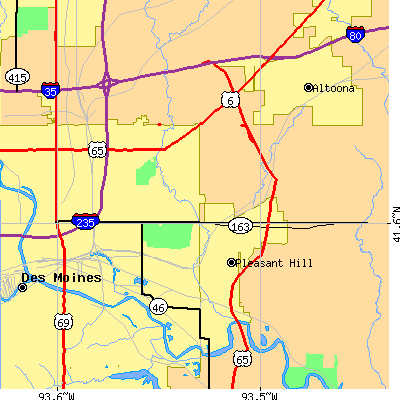 Zip code 50317 close-up map