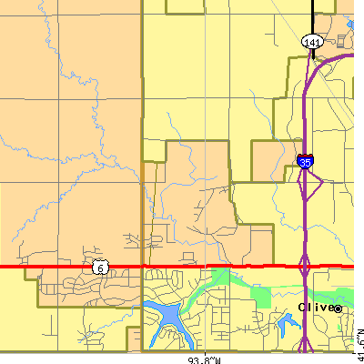 Zip code 50323 close-up map