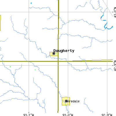 Zip code 50433 close-up map